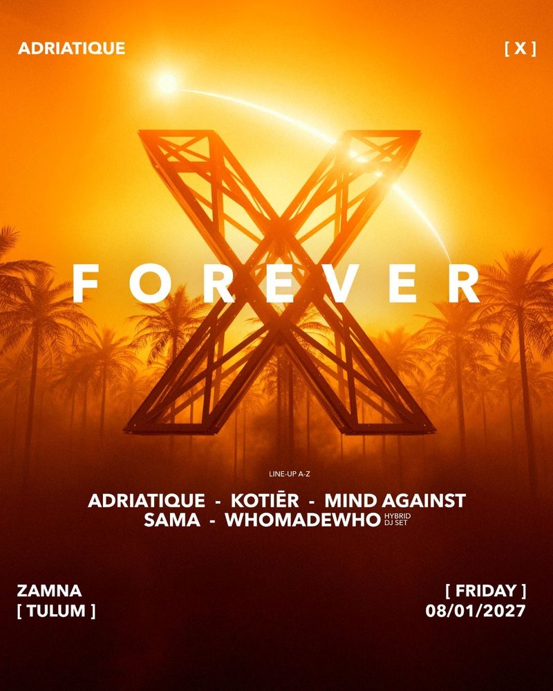 Adriatique presents X event artwork