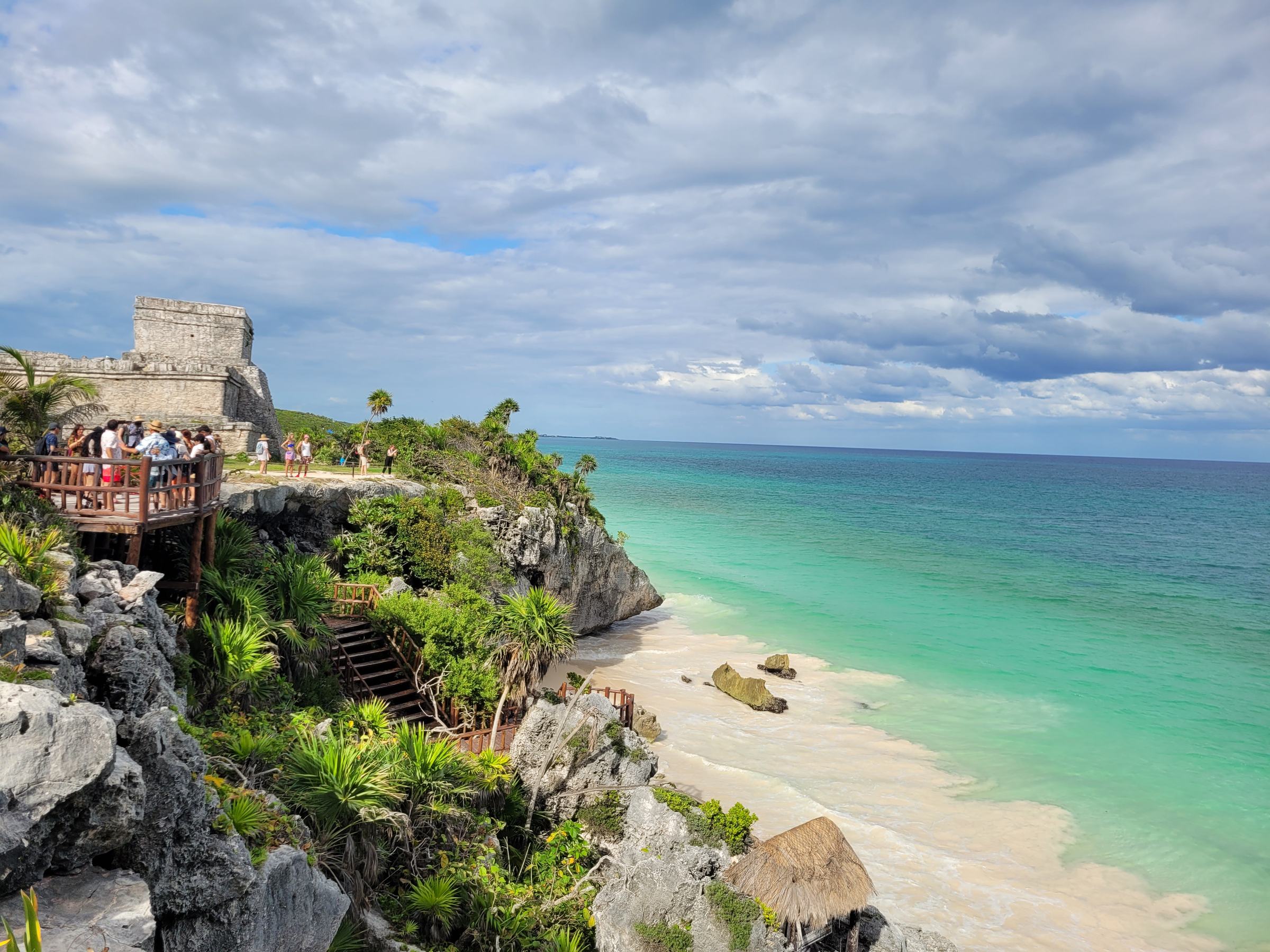 Tulum's Caribbean coastline with Maya ruins and jungle